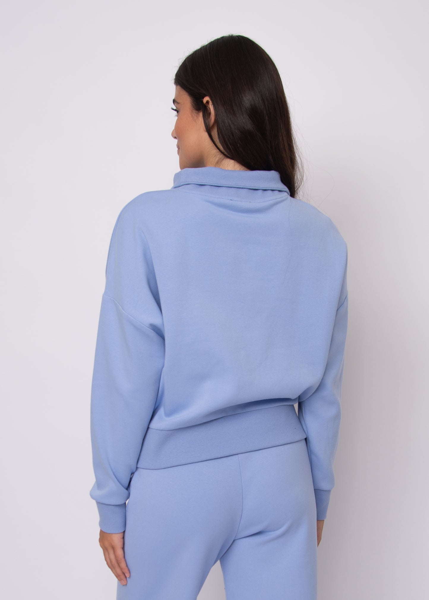 Seanni Soft Knit Half Zip - Periwinkle