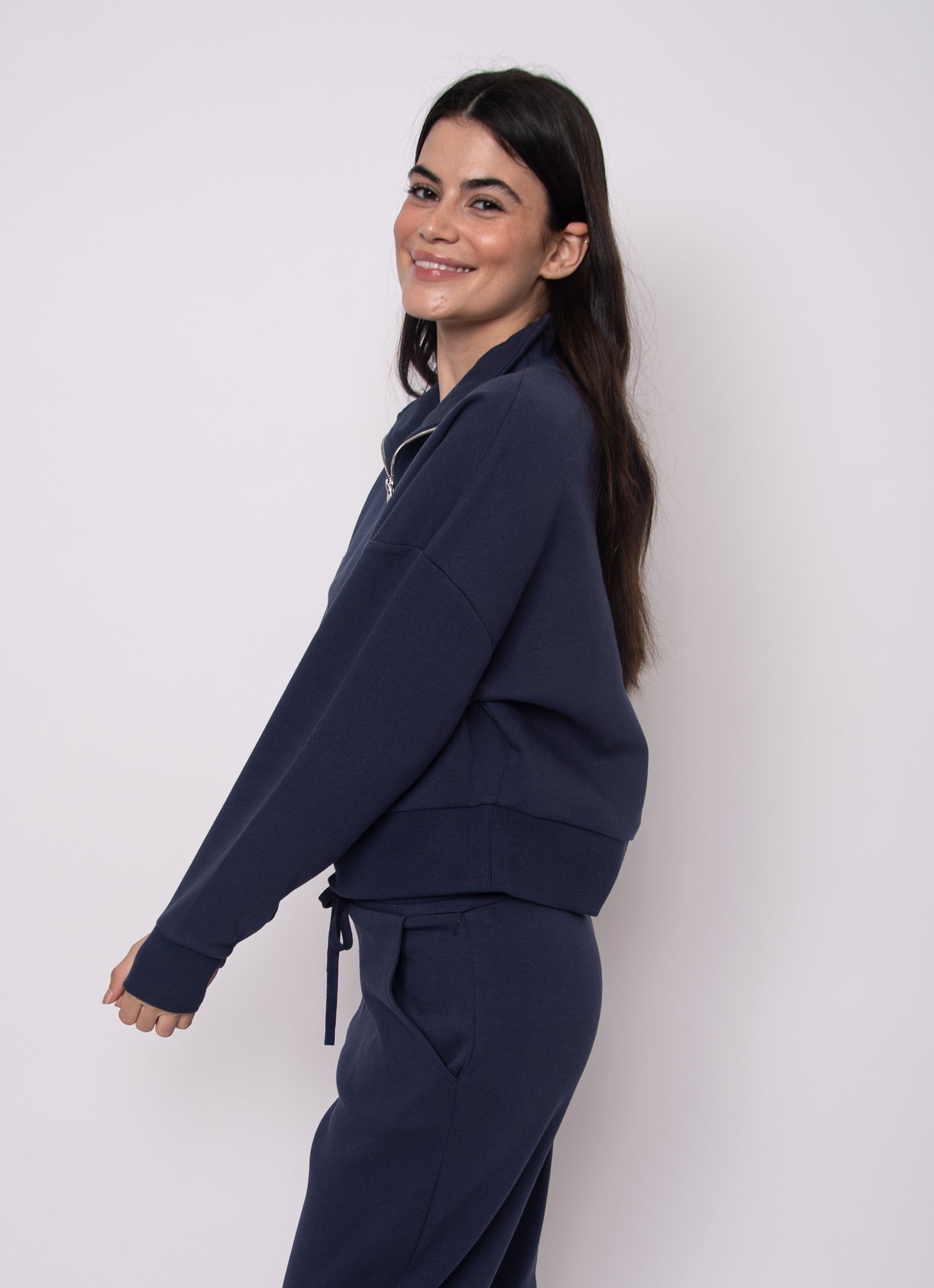 Seanni Soft Knit Half Zip - Navy