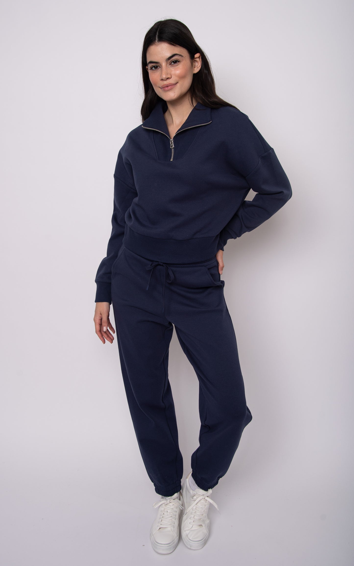 Seanni Soft Knit Half Zip - Navy