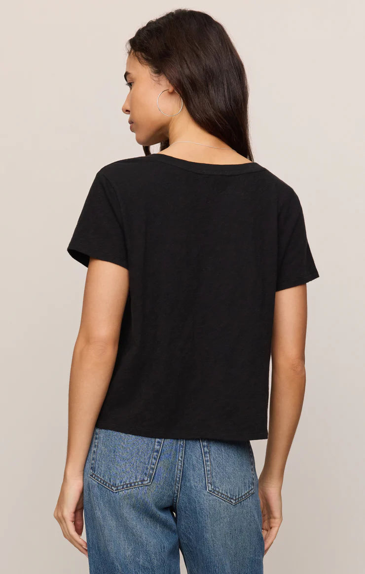 Nomad V Neck Tee - Black