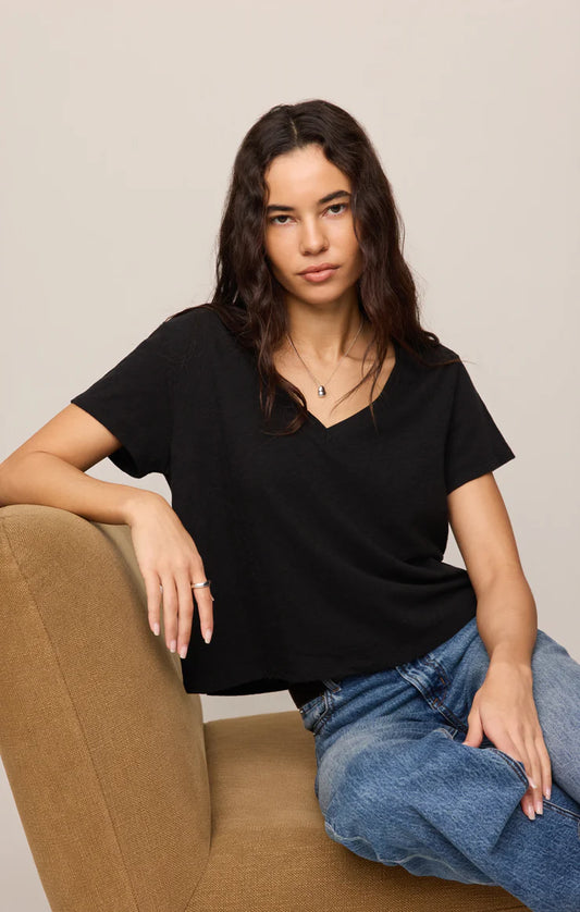 Nomad V Neck Tee - Black