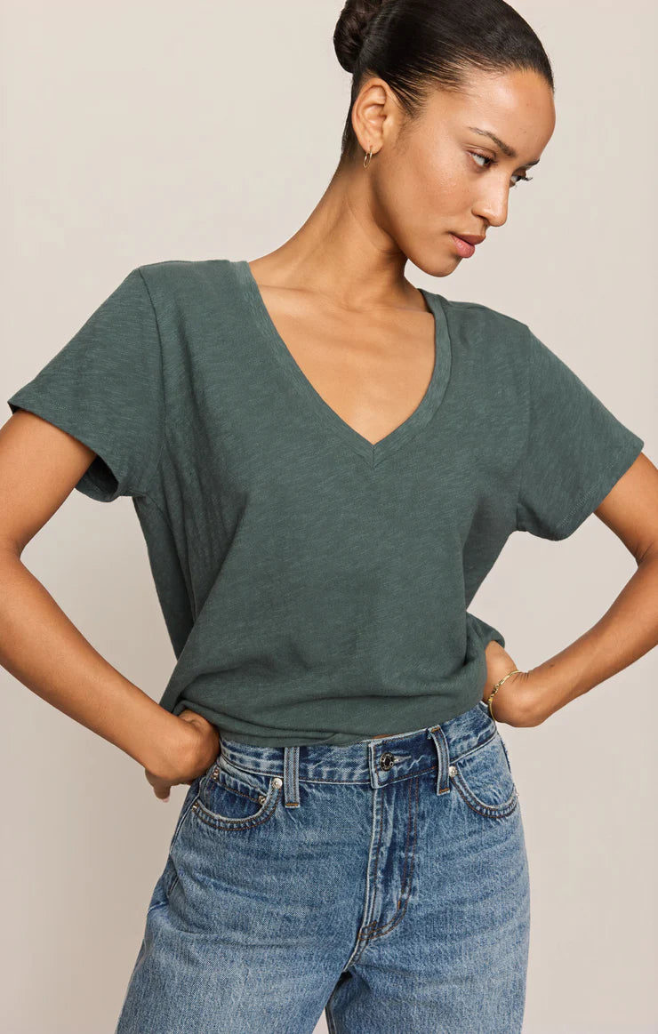 Nomad V Neck Tee - Emerald Cove