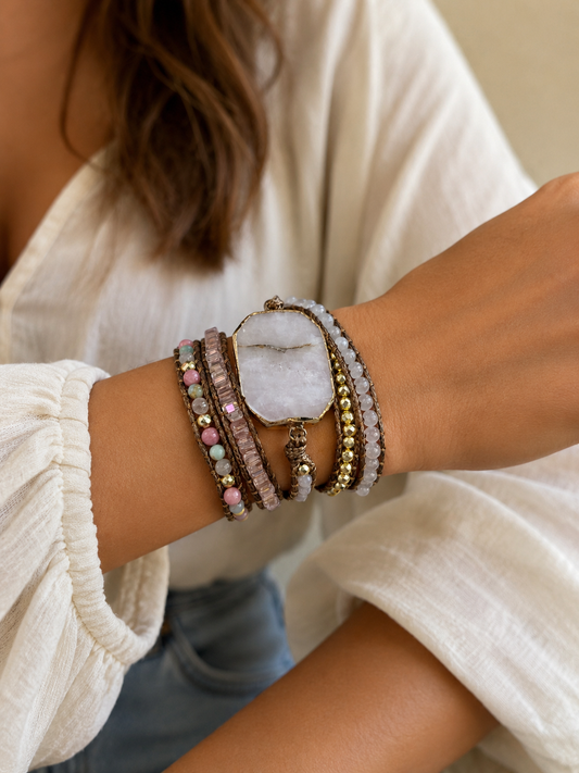 Kelly Wrap Bracelet - Pink