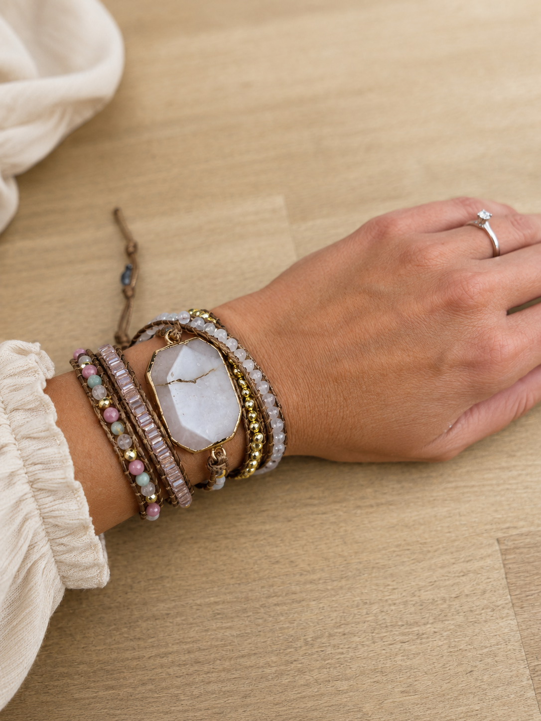 Kelly Wrap Bracelet - Pink