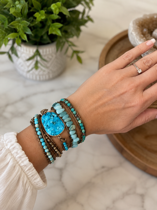Kelly Wrap Bracelet - Turquoise