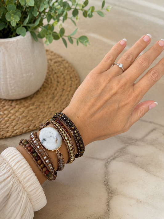 Kelly Wrap Bracelet- Quartz