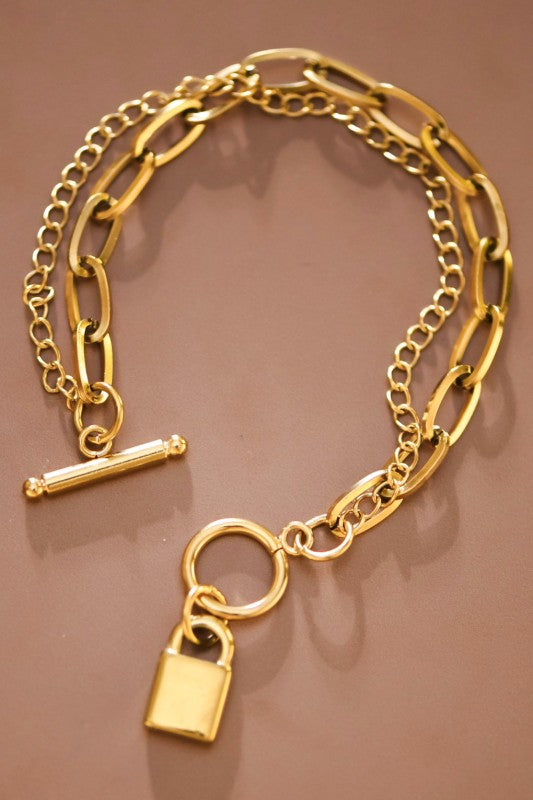 Becca - Double Chain Toggle Bracelet