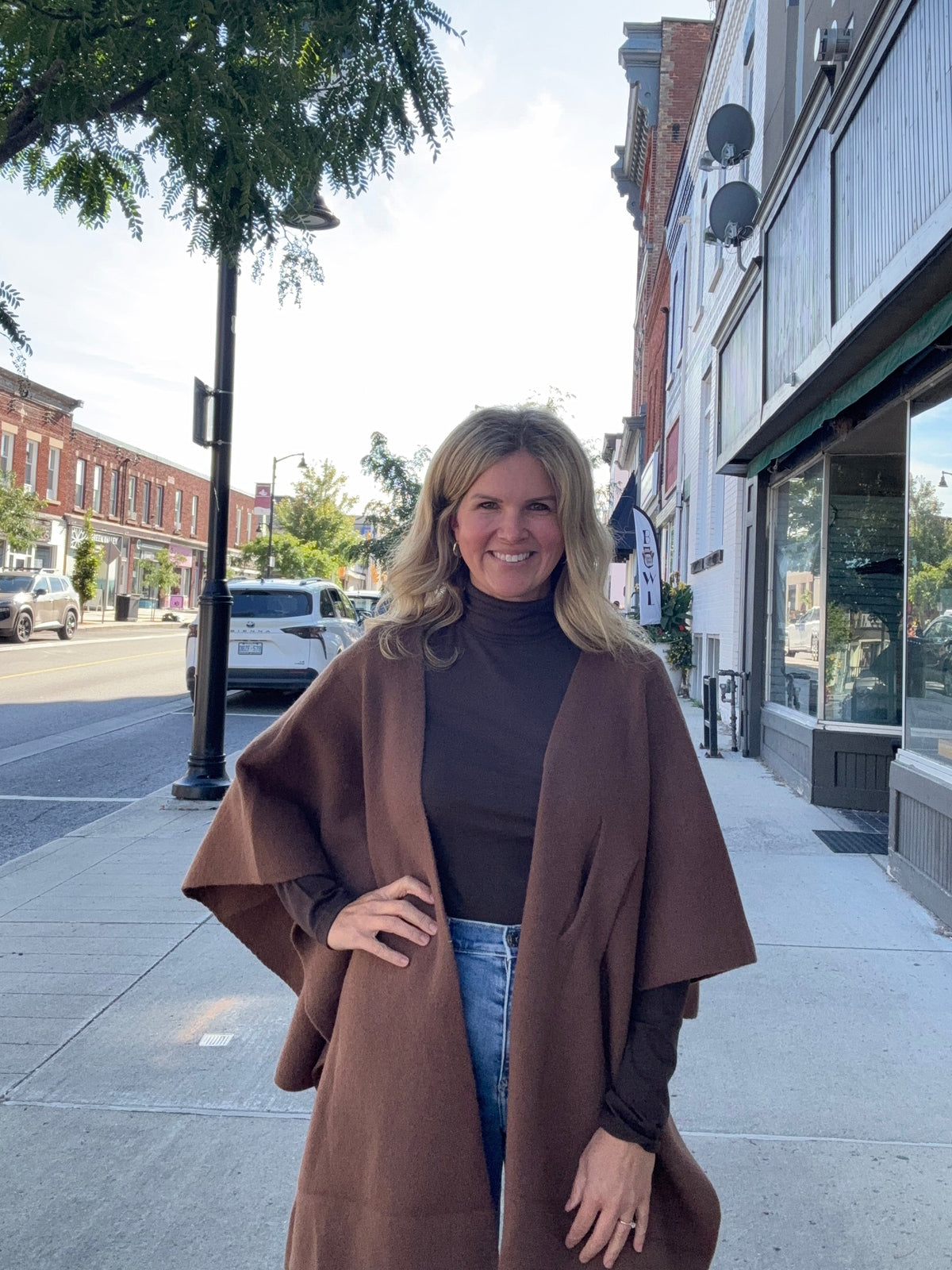 Lennon Wrap Sweater - Coco