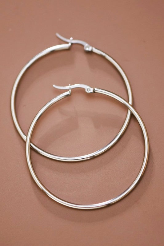 Lea - Silver Hoops