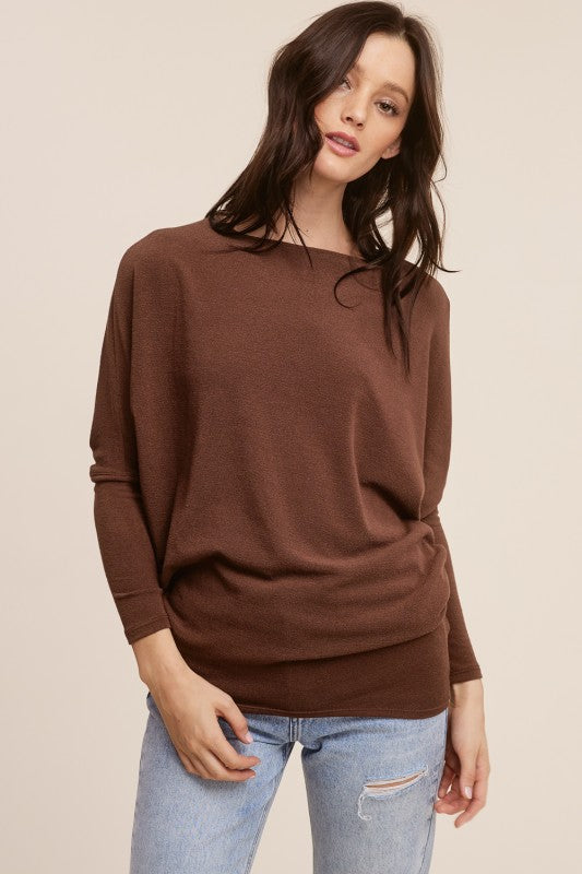 Payton Dolman Sleeve - Walnut