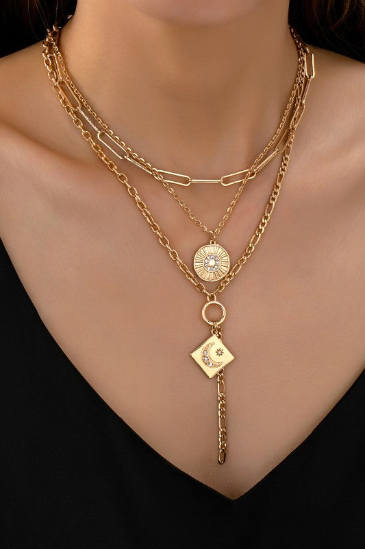 Moon Layered Necklace.