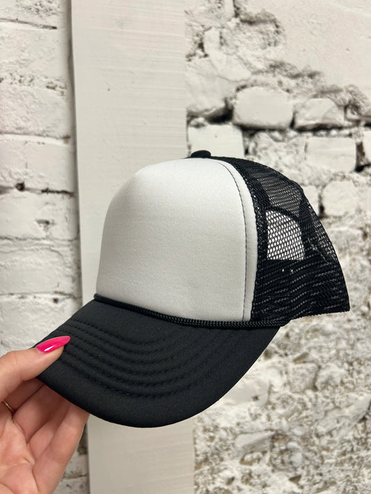 Black & White Trucker Hat