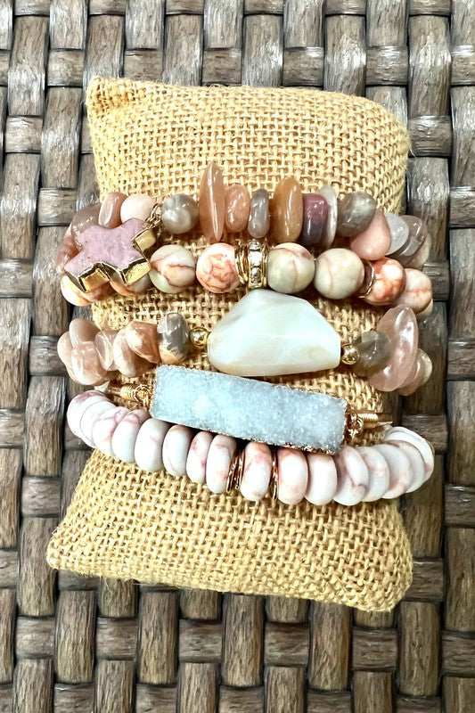 Elyse Bracelet Set Mauve