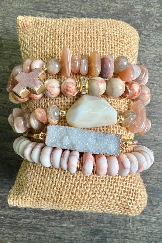 Elyse Bracelet Set Mauve