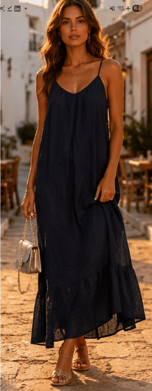 Gabby Cotton Dress - Black
