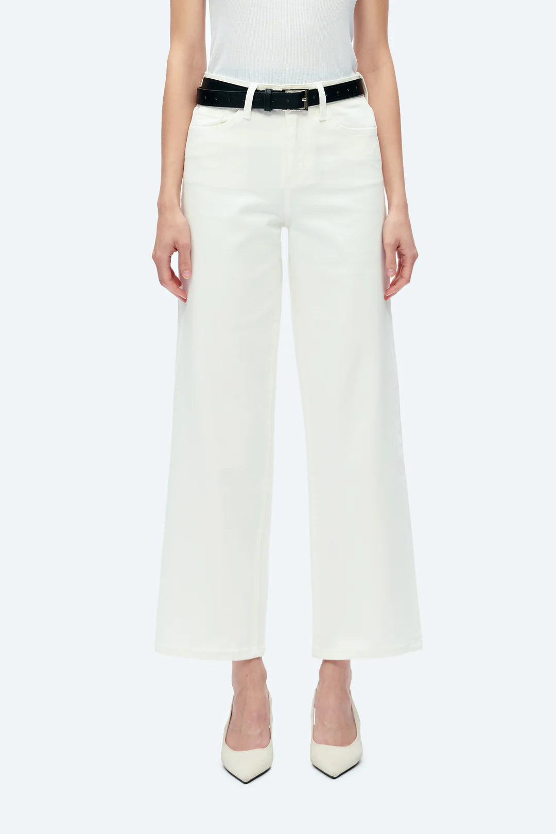 Jenna High Rise Wide Leg Denim - White