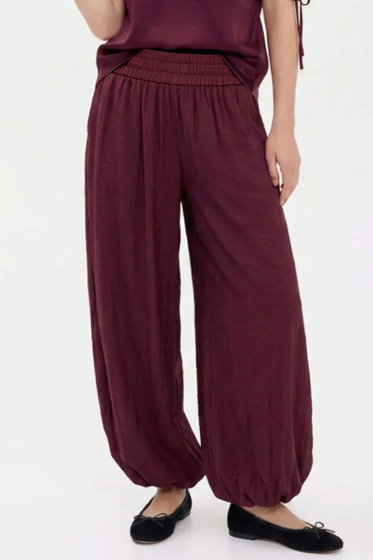 Bubble Pant - Merlot