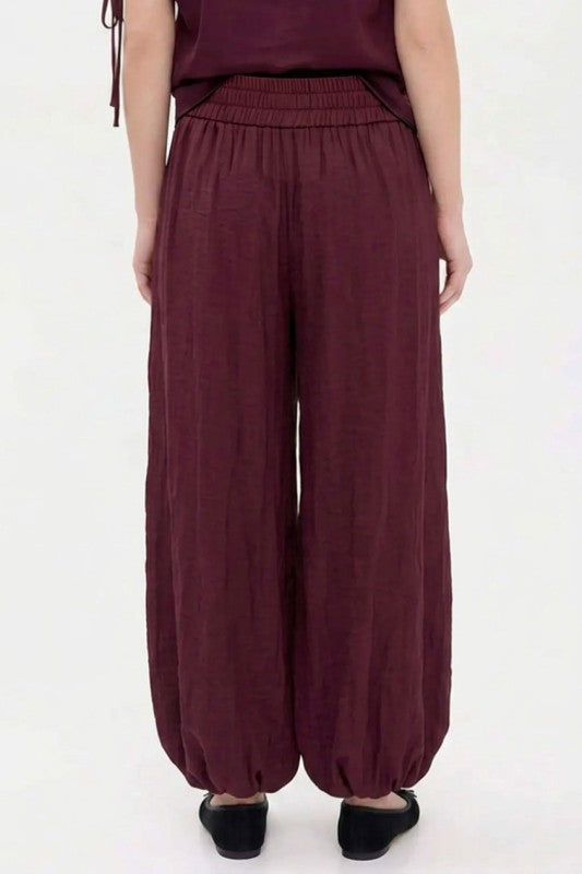 Bubble Pant - Merlot