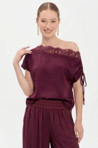 Bubble Pant - Merlot