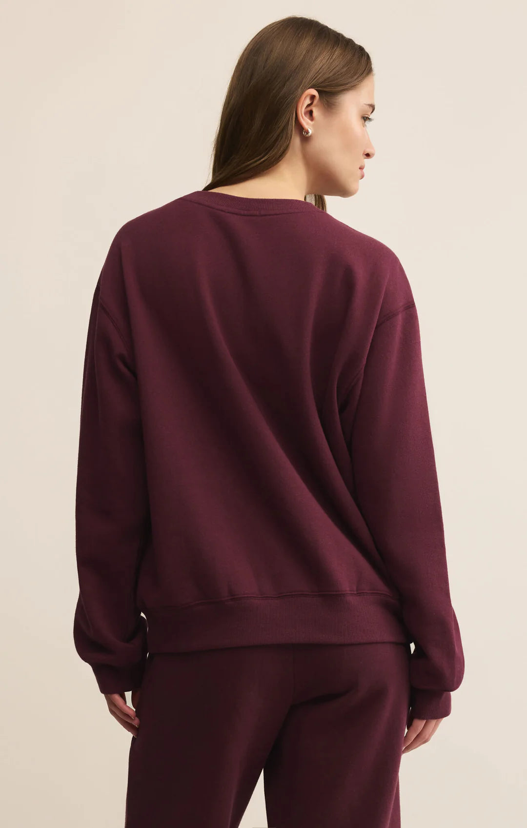Boyfriend Sweatshirt - Merlot