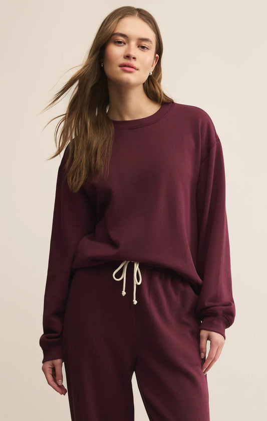 Boyfriend Sweatshirt - Merlot