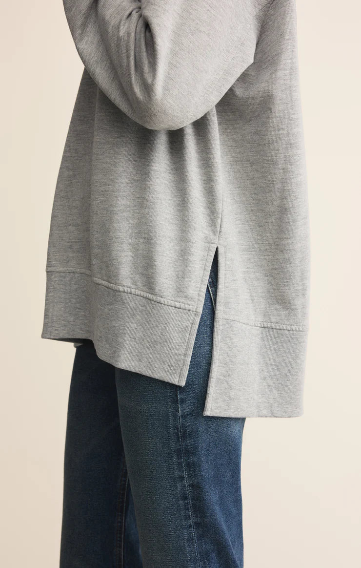 V Neck Weekender - Heather Grey