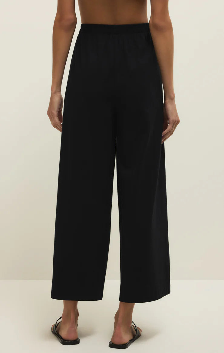 Scout Jersey Crop Flare Z Supply Pant - Black