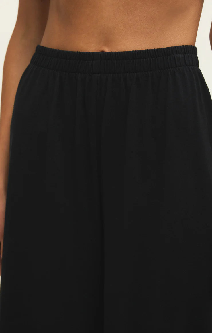 Scout Jersey Crop Flare Z Supply Pant - Black