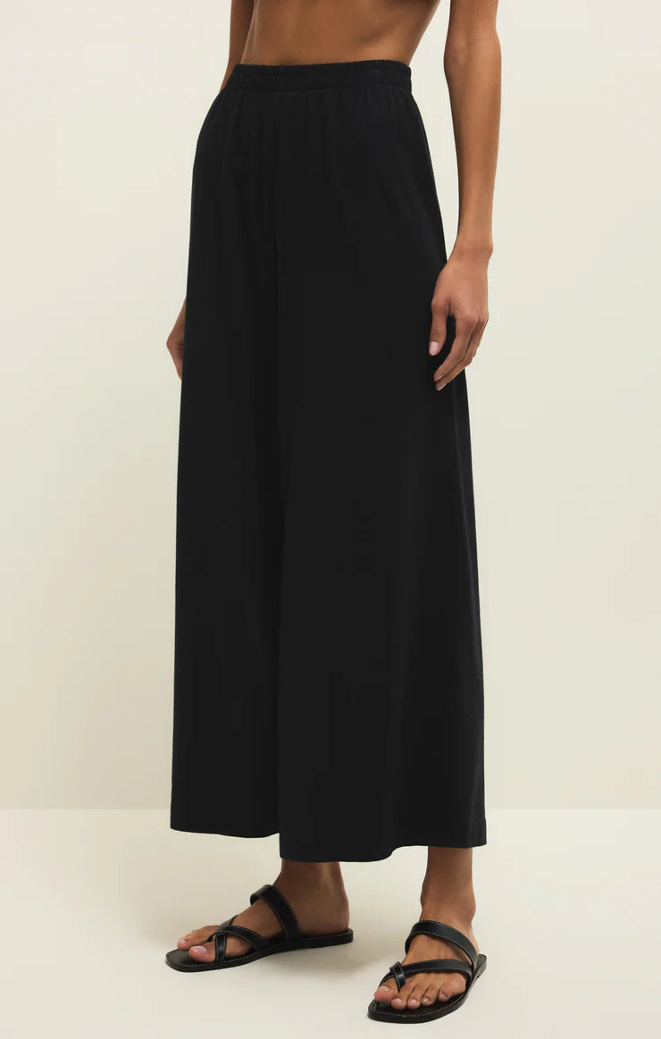 Scout Jersey Crop Flare Z Supply Pant - Black