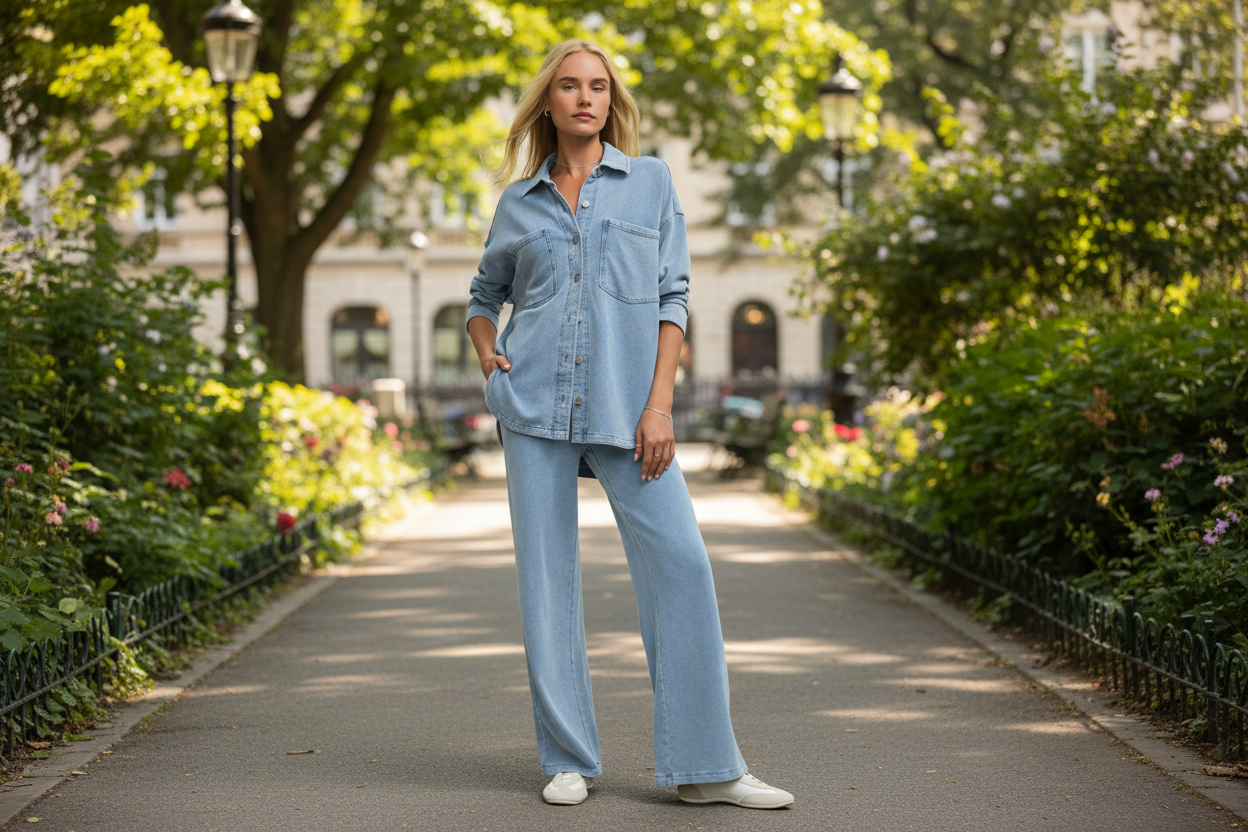 Hunter Knit Denim Pant - Ocean Air Indigo