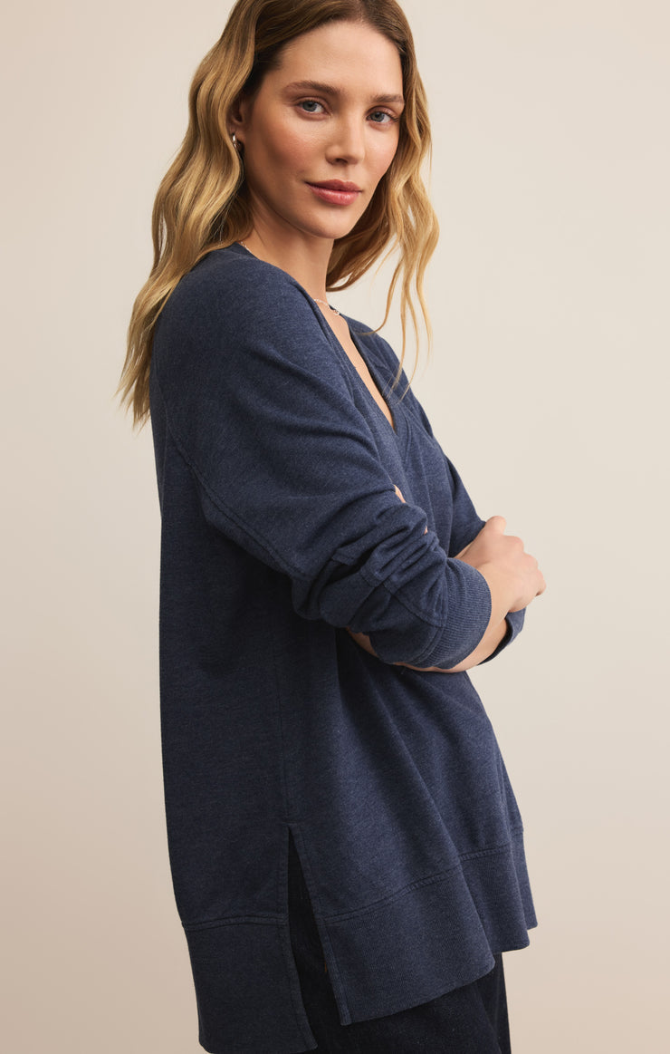 V Neck Weekender - Blue Sapphire