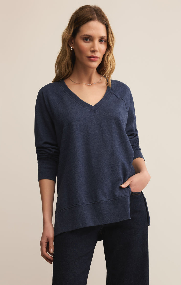V Neck Weekender - Blue Sapphire