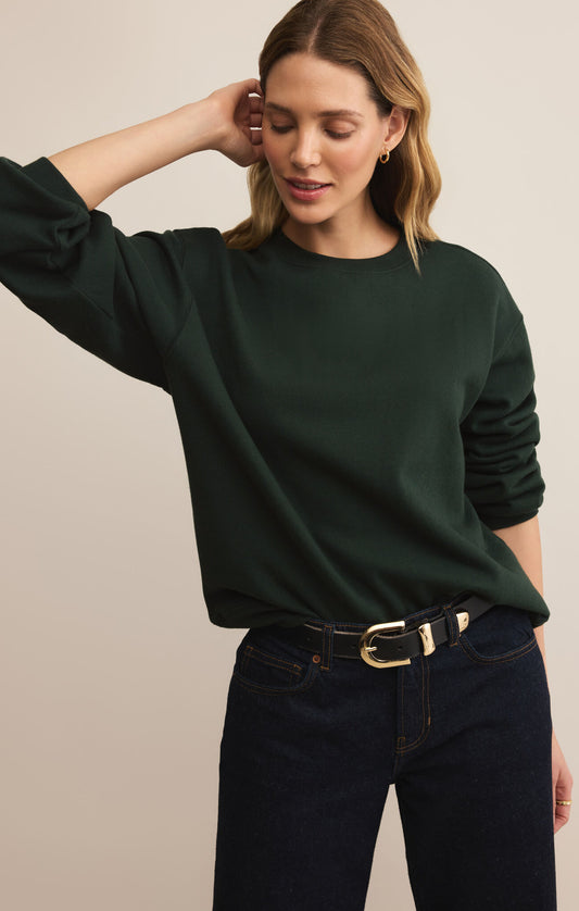 Boyfriend Sweatshirt - Green Garland