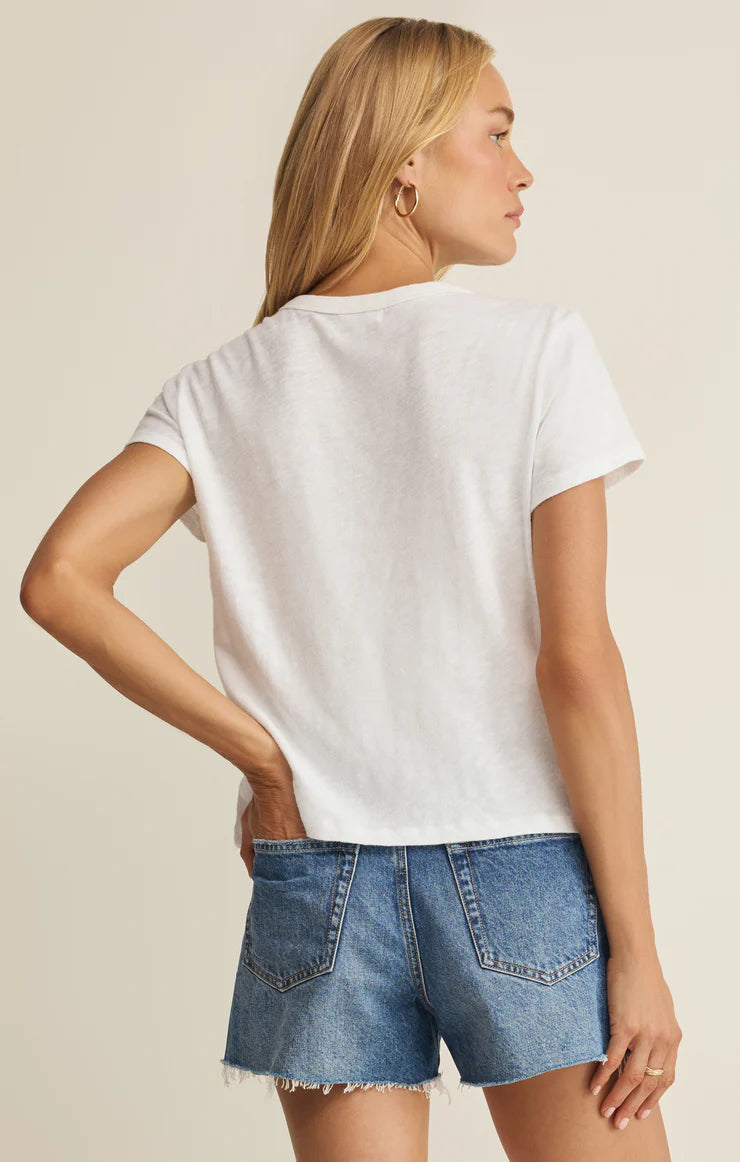 Junie Slub Tee- White