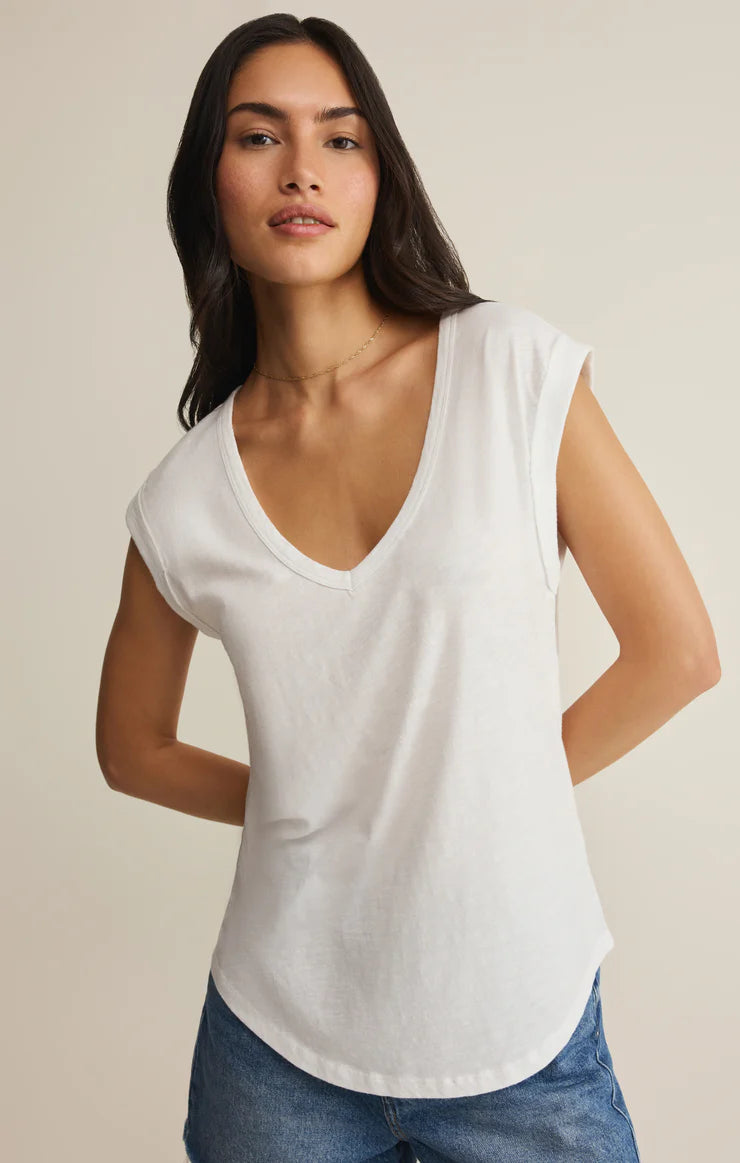 Per Diem V-Neck - White