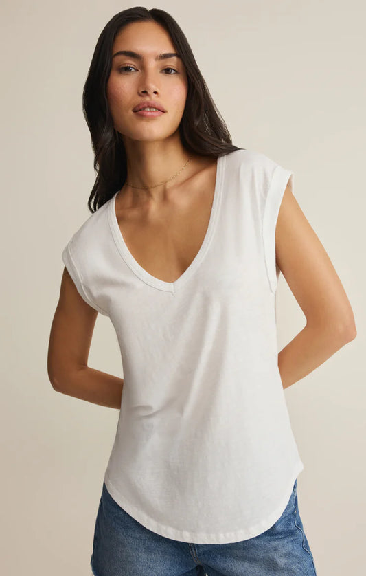 Per Diem V-Neck - White