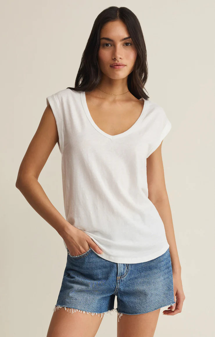 Per Diem V-Neck - White