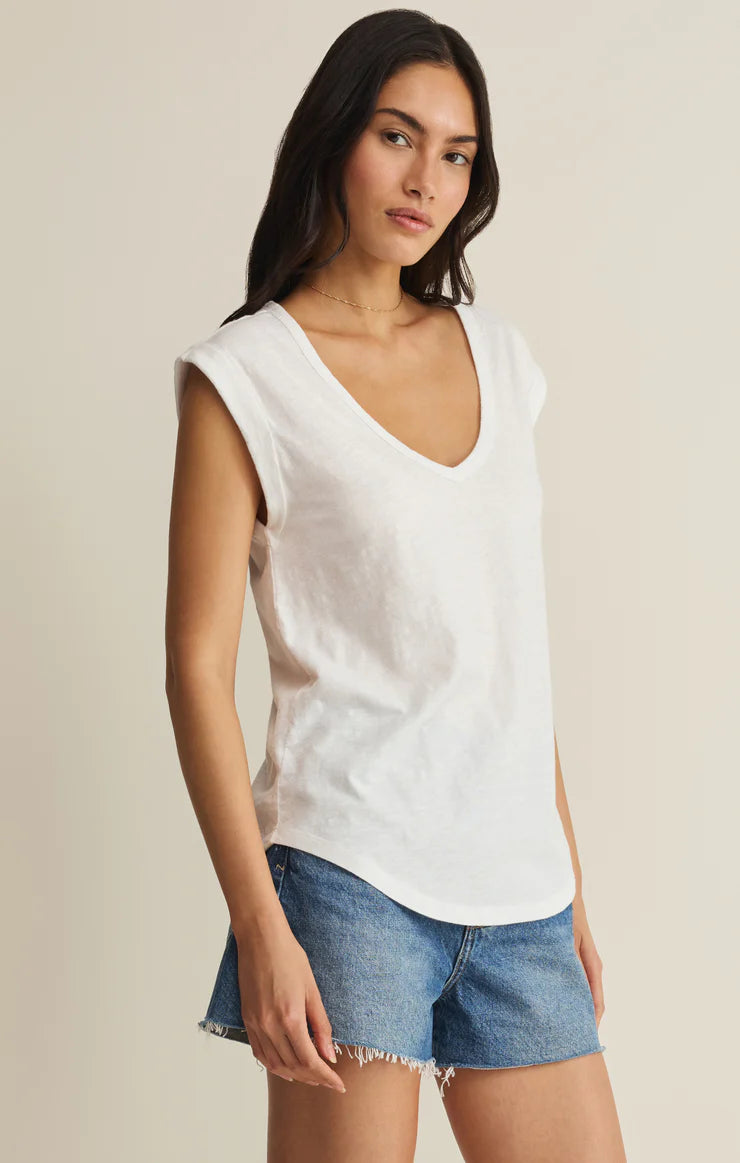 Per Diem V-Neck - White