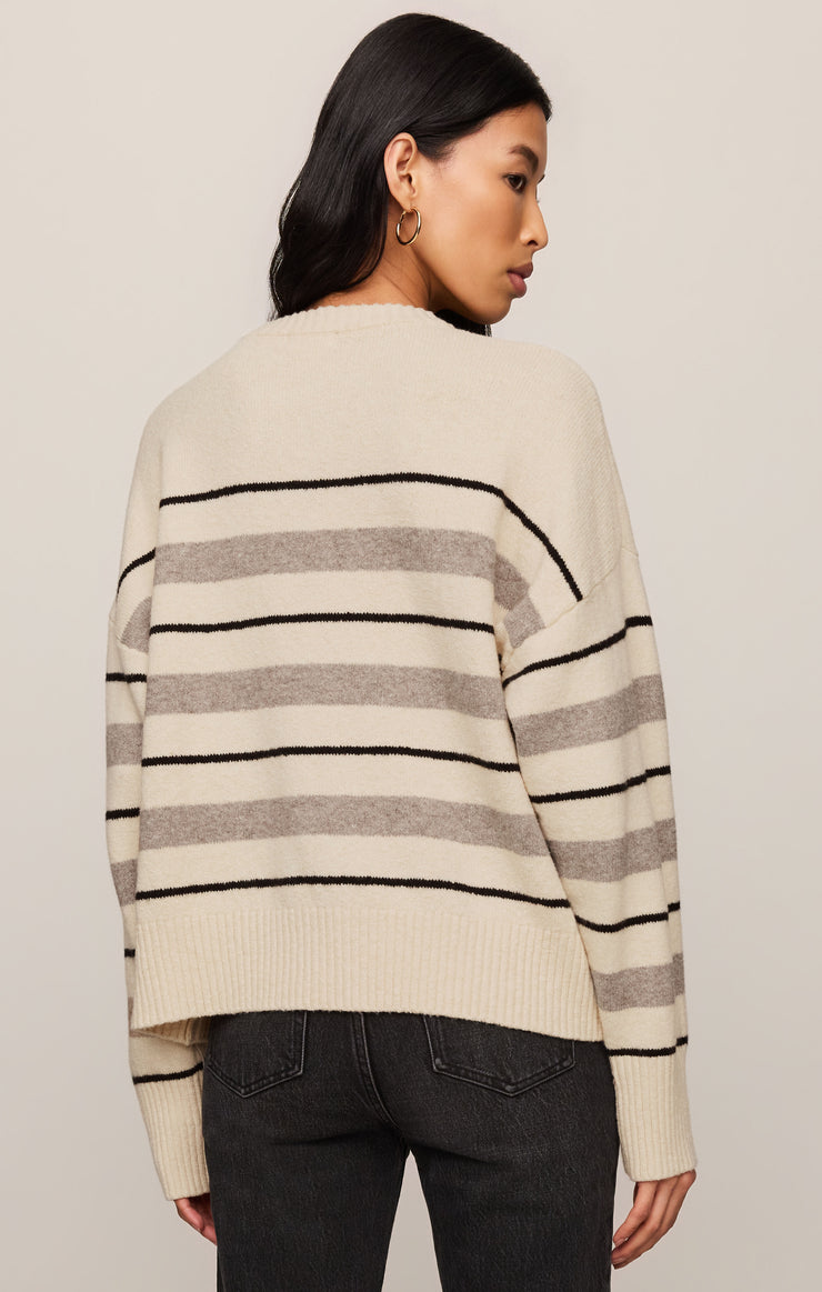 Cirrus Stripe Sweater - Chalk