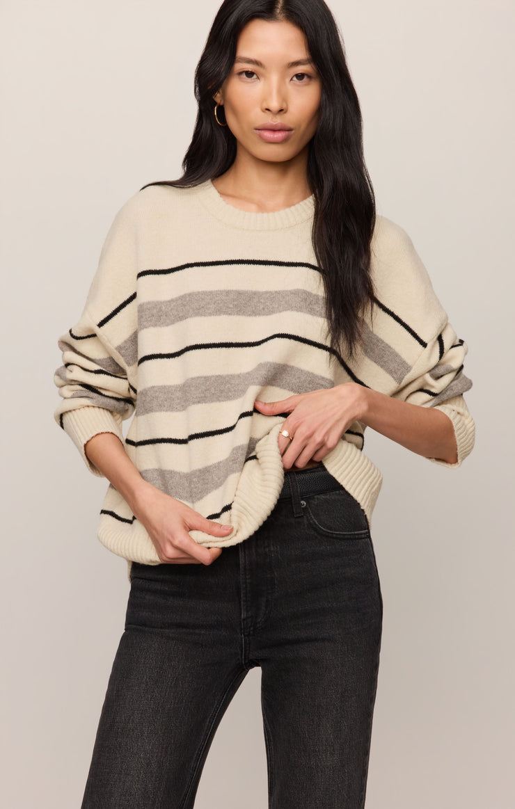 Cirrus Stripe Sweater - Chalk