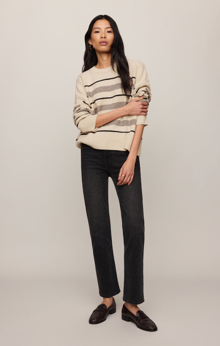 Cirrus Stripe Sweater - Chalk