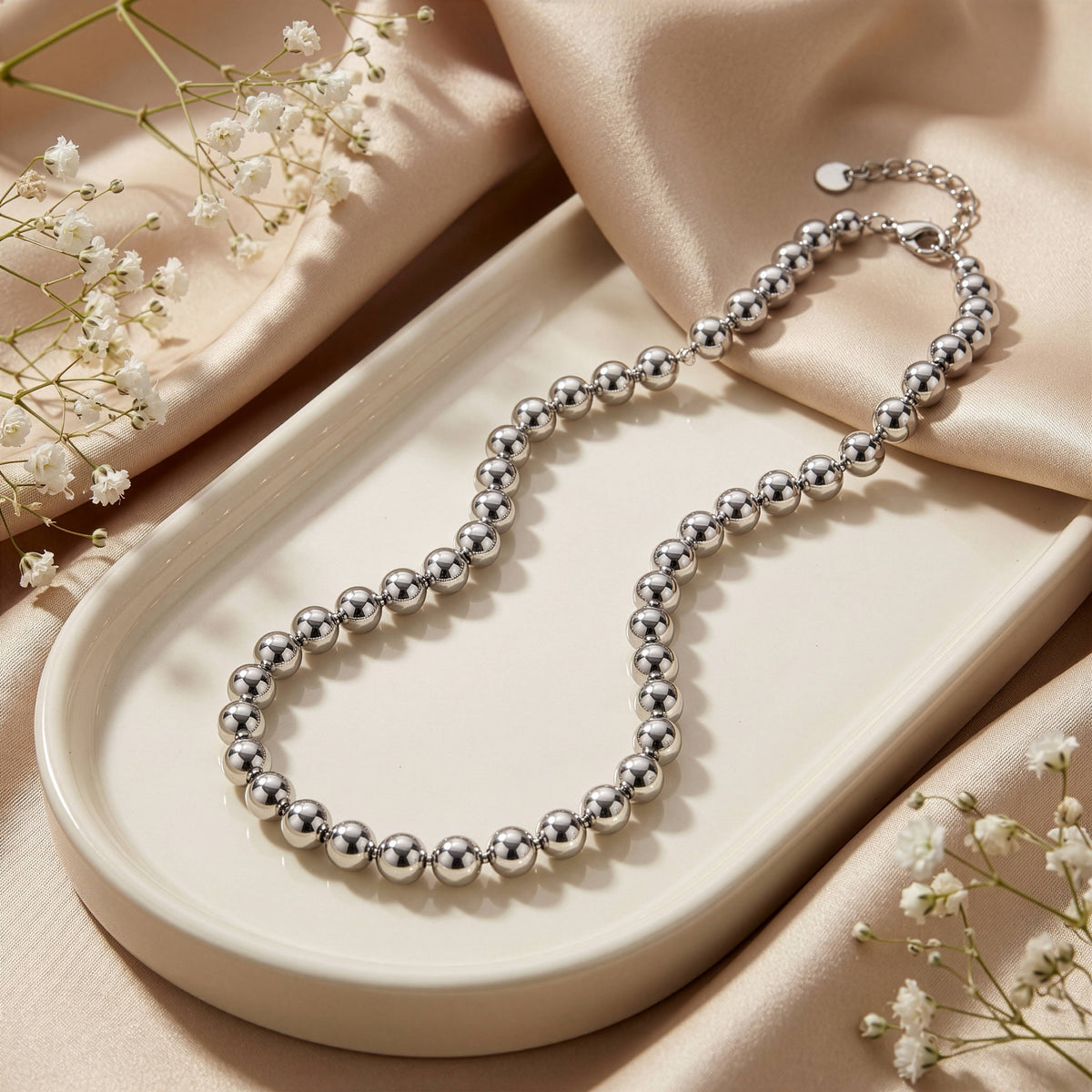 Ball Necklace - Silver