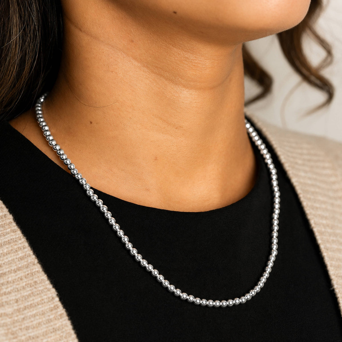 Ball Necklace - Silver
