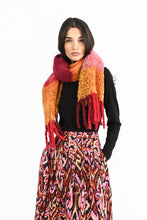 Red Colour Block Scarf