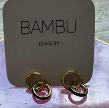 Keira Gold and Black Earrings