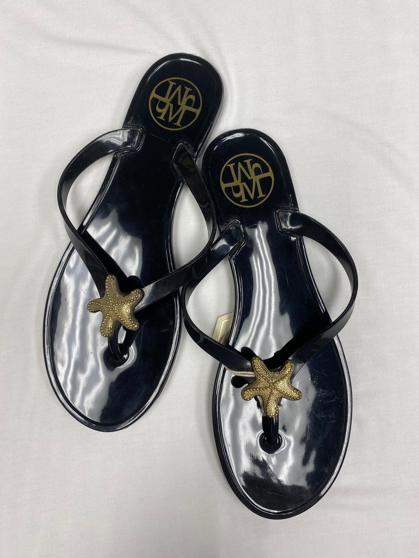 Black Starfish Flip Flops