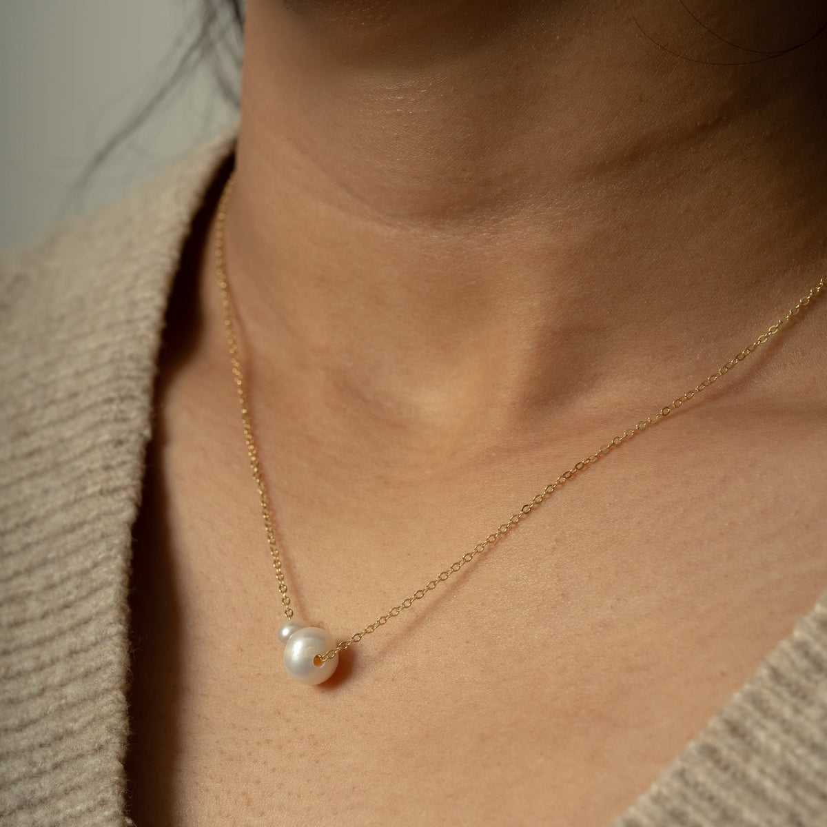 Freshwater Pearl Necklace - Gold Vermeil