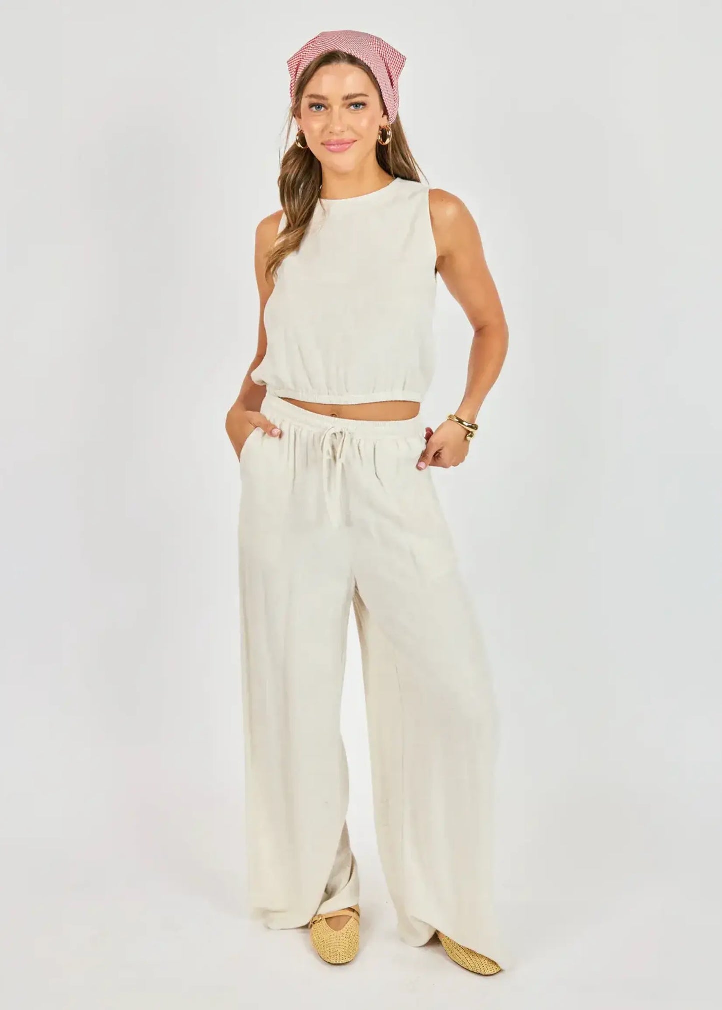 Sugarloaf Elastic Waist Pant - Oatmeal