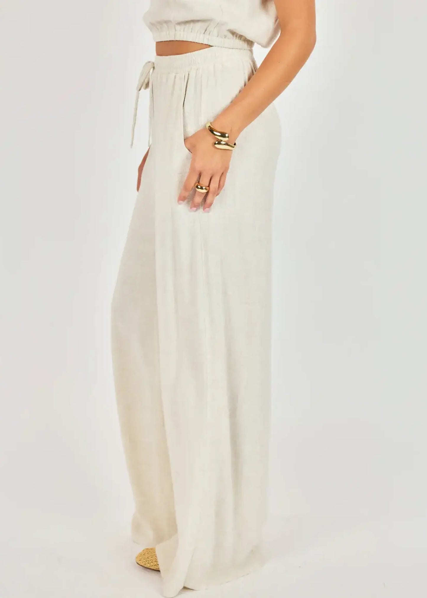 Sugarloaf Elastic Waist Pant - Oatmeal