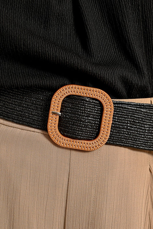 Wide Braid Belt - Black